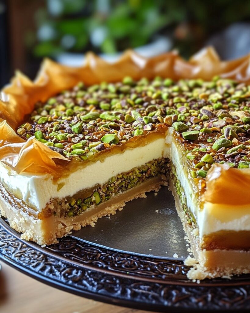 Pistachio Baklava Cheesecake