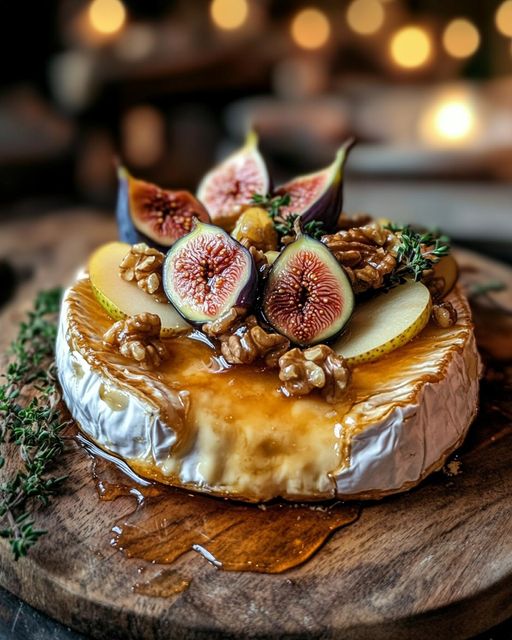 Warm Brie with Roasted Holiday Fruits