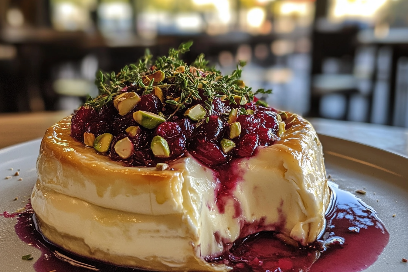 Cranberry Pistachio Baked Camembert