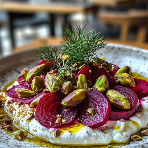 Whipped Feta with Beetroot, Dill & Pistachios