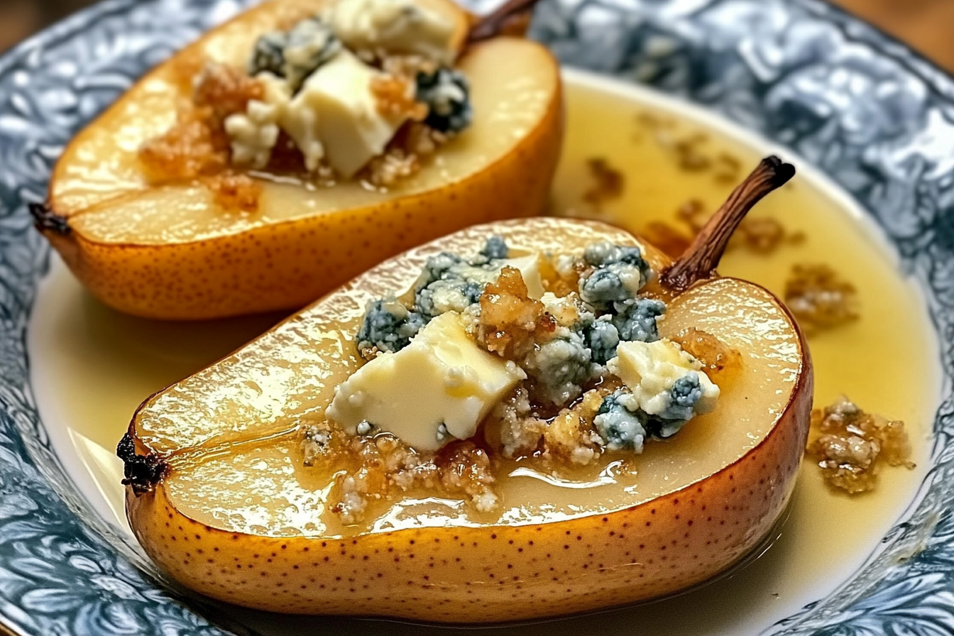 Baked Pears with Blue Cheese