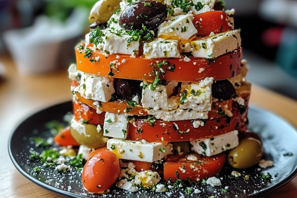 Greek Salad Stack