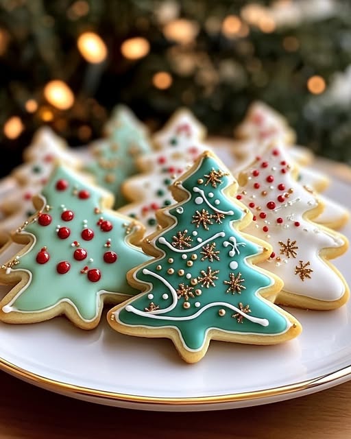 Christmas Tree Sugar Cookies