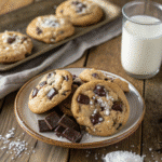 Delicious homemade crumbl cookie recipe with chocolate chips and sea salt.