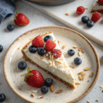 Paleo Vegan Cheesecake Slice with Berries