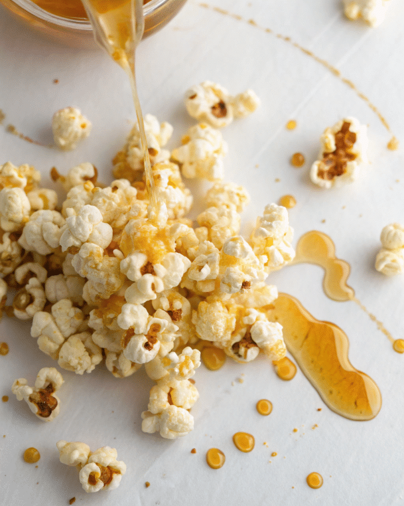 Final hot honey popcorn for recipe card